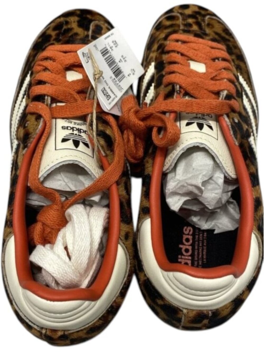 adidas Leopard Print Sneakers with Orange Accents - Picture 11 of 11